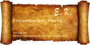 Enczenberger Kevin névjegykártya